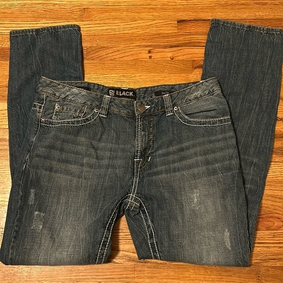 Black Other - Black Brand Skinny Dark Blue Denim Jeans 34 x 32